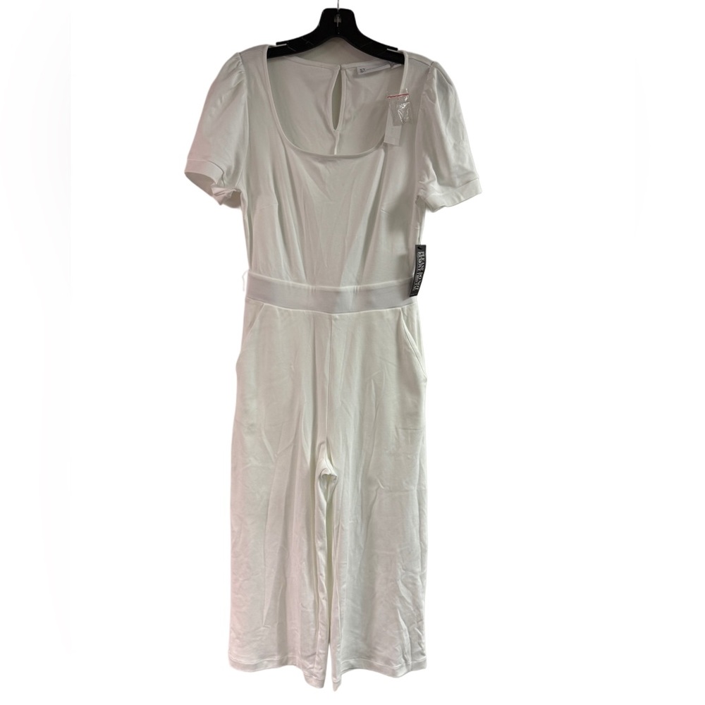 NWT New York & Company White Cotton Jumpsuit Size S